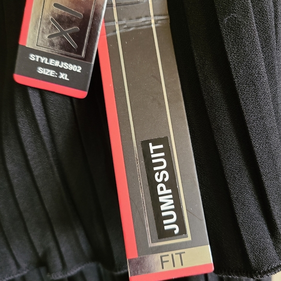 Black Boho Style Jumpsuit No Label Size XL NWT - Picture 4 of 5